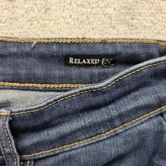 Judy Blue Jeans Womens 5 27 Blue Distressed Relaxed Fit Frayed Hem Stretch Denim - Picture 7 of 12